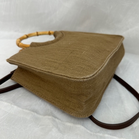 Fossil Tan Handbag with Bamboo Handles - Picture 9 of 9